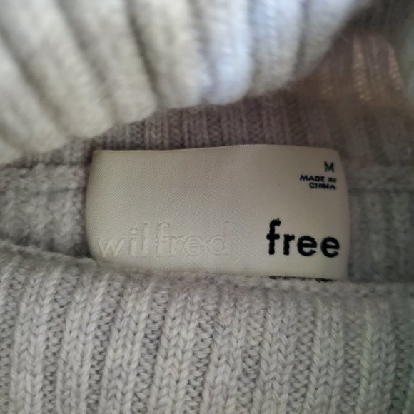 WILFRED FREE | Aritzia Asianna 100% Merino Wool Cream Turtleneck Sweater (M) - Picture 8 of 11